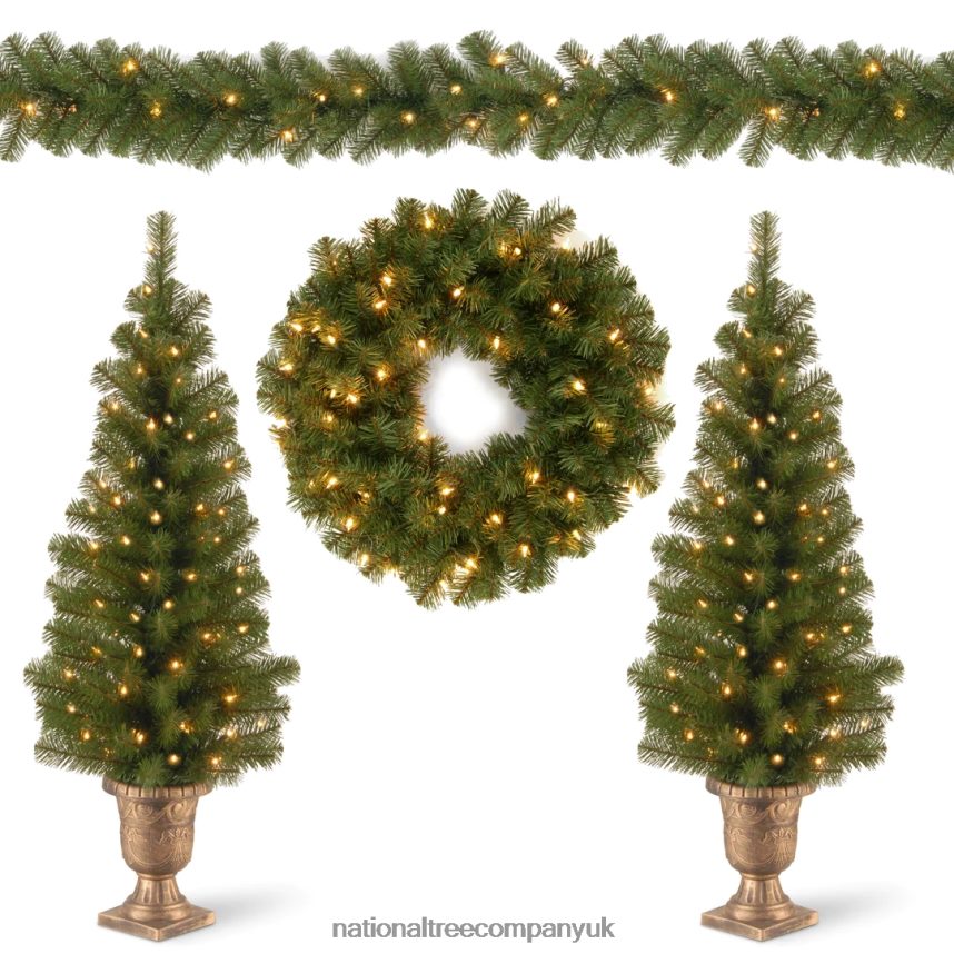 Greenery | National Tree Company Pre-Lit Evergreen Assortment F2L4F514